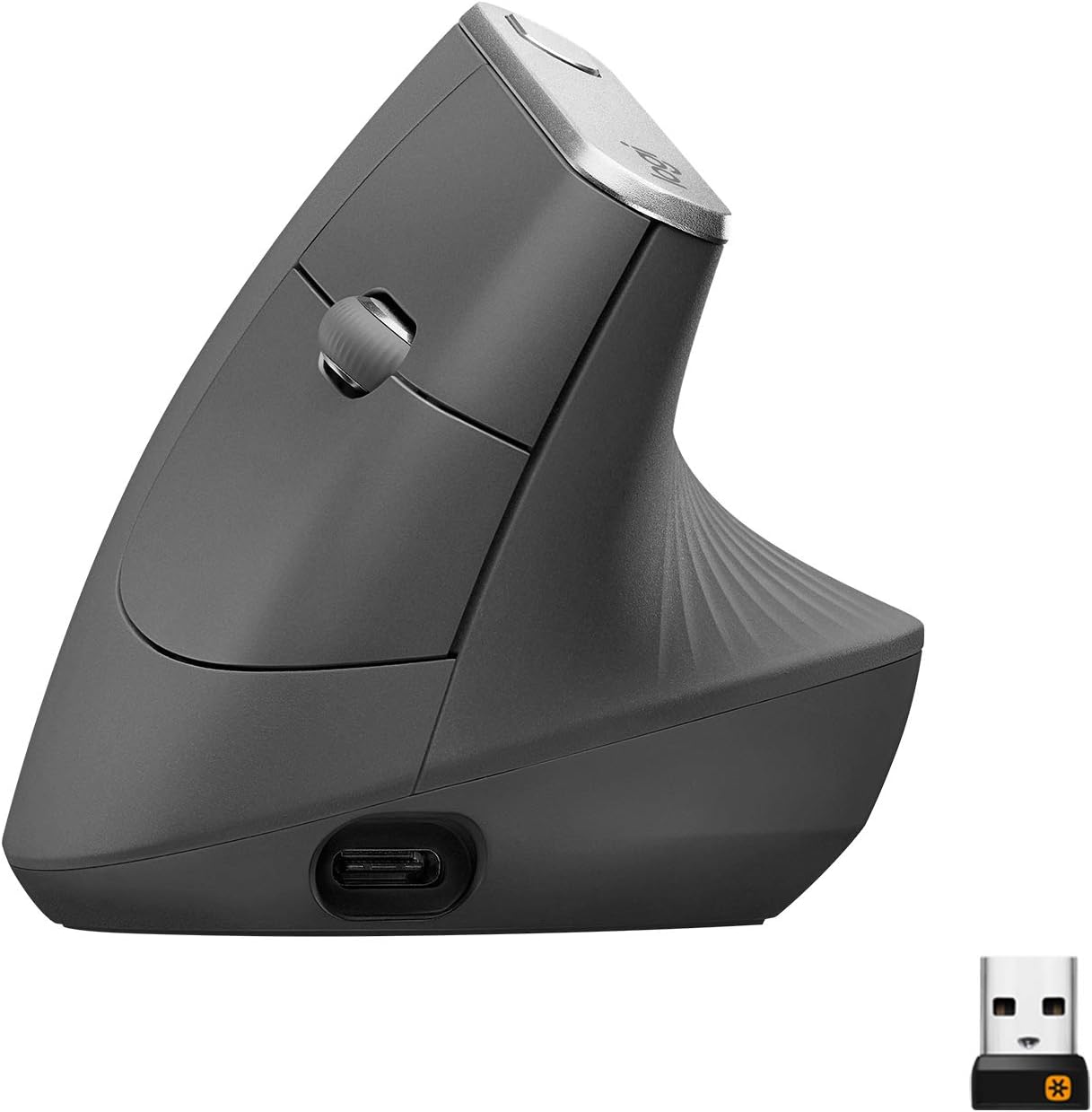 Logitech MX Vertical Wireless Mouse Ergonomic Design Reduces Muscle Strain, Move Content Between 3 Windows and Apple Computers, Rechargeable