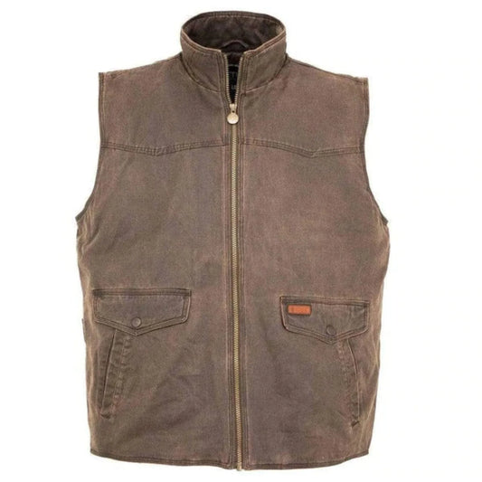 Outback Trading Co. Men's Durable Water-Resistant Fleece-Lined Western Work Vest
